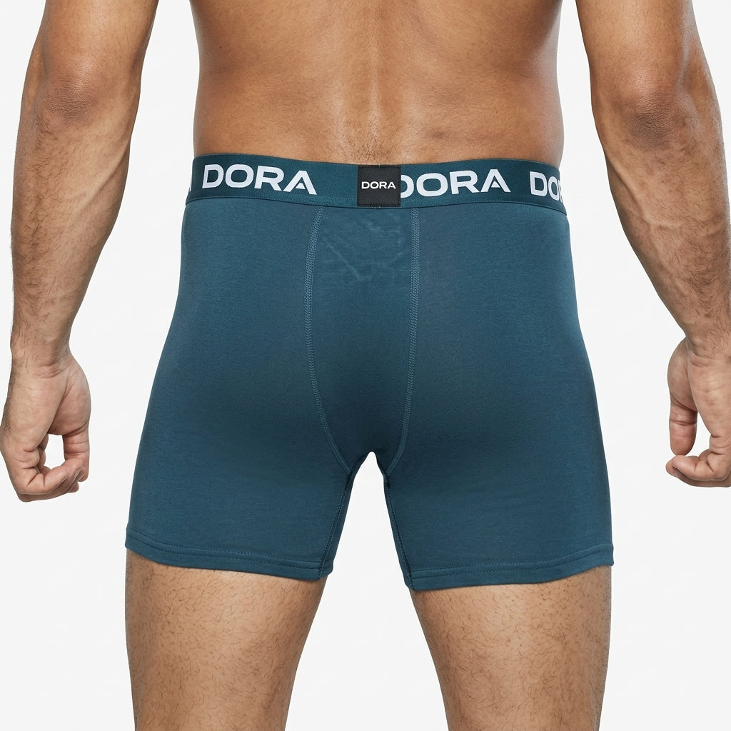 DORA Mens Cotton Active Long Drawer Style 1107 (Pack of 5) (Color May Vary) Solid Colors